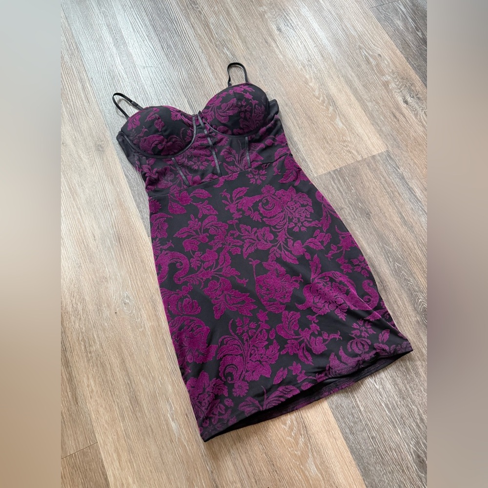 Windsor Black and Purple Floral Dress